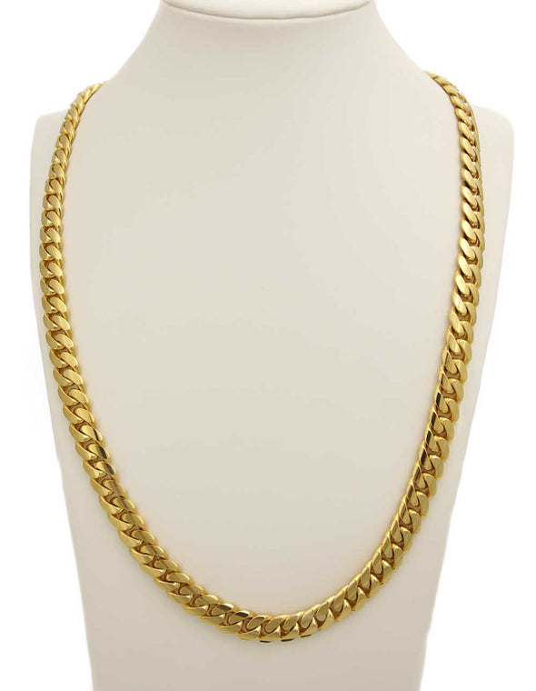 24 MM CUBAN LINK CHAIN (14k Gold over Pure 999 Silver) HUGE