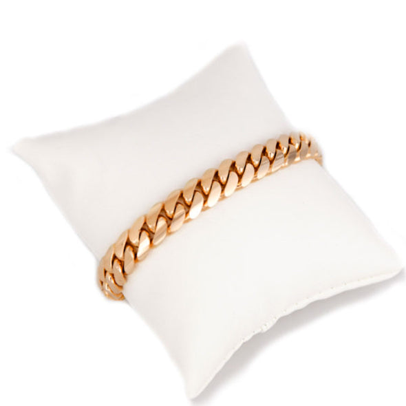 8 MM Rose Gold Cuban Link Bracelet  (10k Gold) THIN