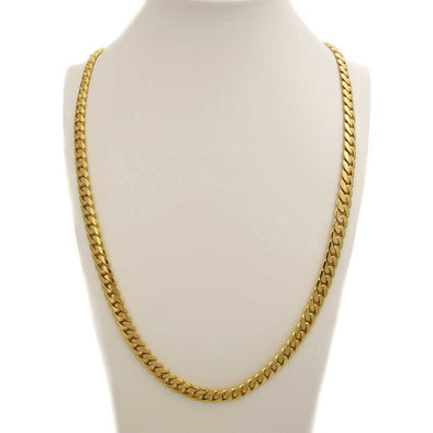 12 MM CUBAN LINK CHAIN (14k Gold over Pure 999 Silver) MEDIUM