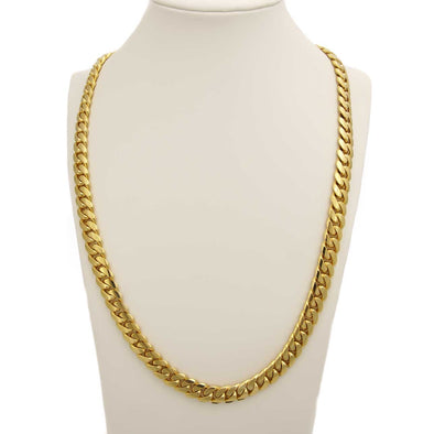 18 MM CUBAN LINK CHAIN (14k Gold over 999 Silver) REALLY BIG